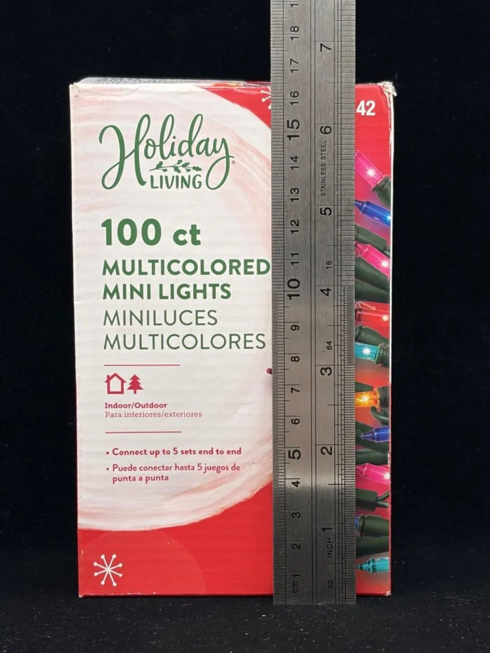 Holiday Living 100 Multi Color Mini Lights Indoor Outdoor Christmas NWB